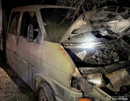 На Кіровоградщині затримали двох чоловіків, які за гроші підпалили автівки військових. ФОТО